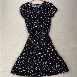 NWT Banana Floral Fit-and-Flare Flounce Dress